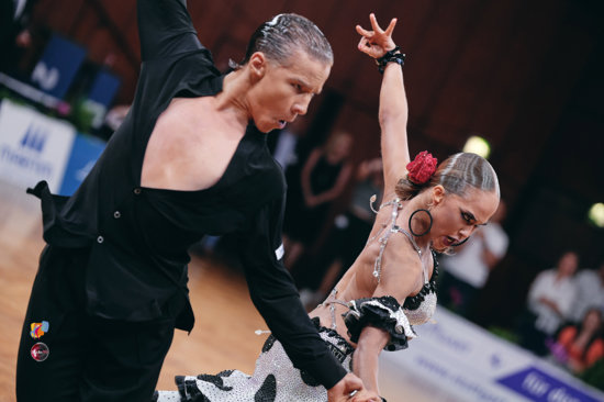 Vladimir Vyrleev and Maria Proshletsova during WDSF Open Latin in GOC 2024